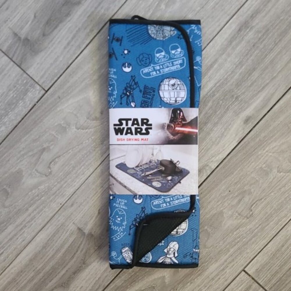 STAR WARS Kitchen Dish Drying Mat - A New Hope - Princess Leia R2D2 - DISNEY NWT